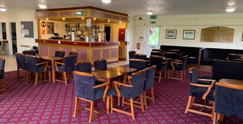 Interior view of the Pavilion at Irthlingborough Cricket Club